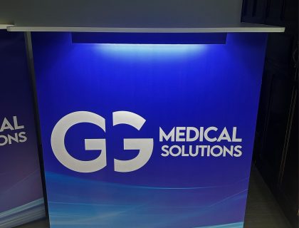 Mostrador de stand para GG Medical Solutions